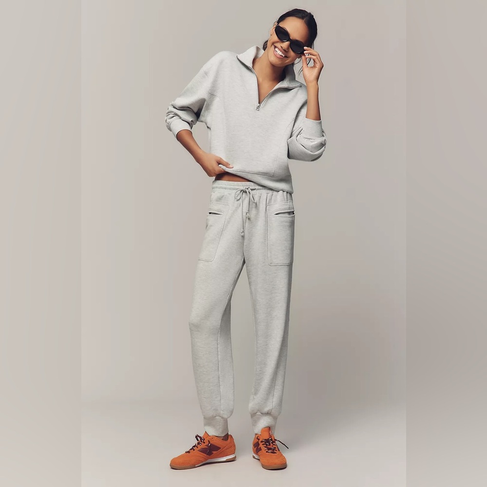 Daily Practice Cargo Sweatpant & Half Zip Pullover Light Heather Grey Small Set - Picture 2 of 8